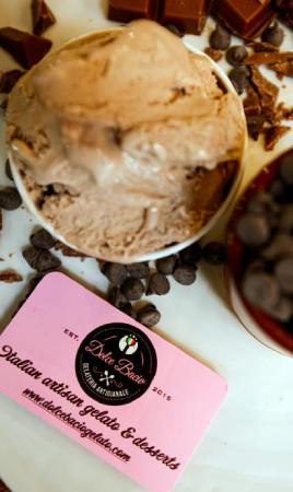 chocolate gelato, business card