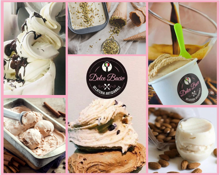 collage with diferent gelato formats